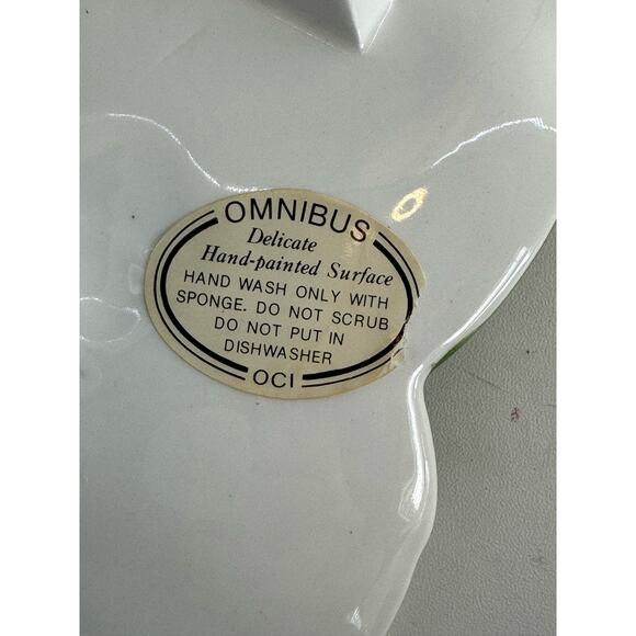 Vintage OCI Omnibus Snowman Dish Holiday Winter Seasonal Decor 5x 7 - Picture 2 of 6
